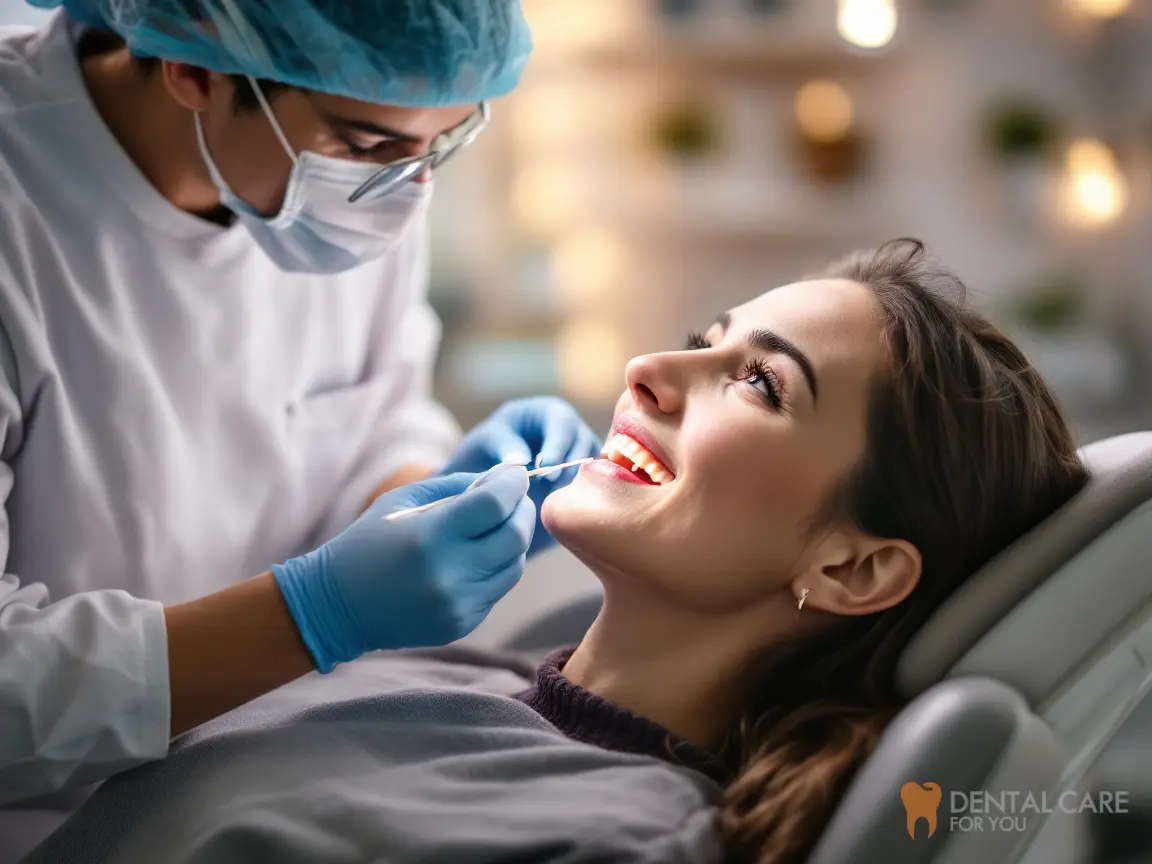 Dentist applying topical numbing gel to a patient's gum before a local dental anesthetic injection